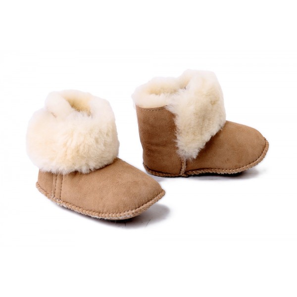 EMU batukai su merinosų avikailiu BabyBootie Metallic Sand
